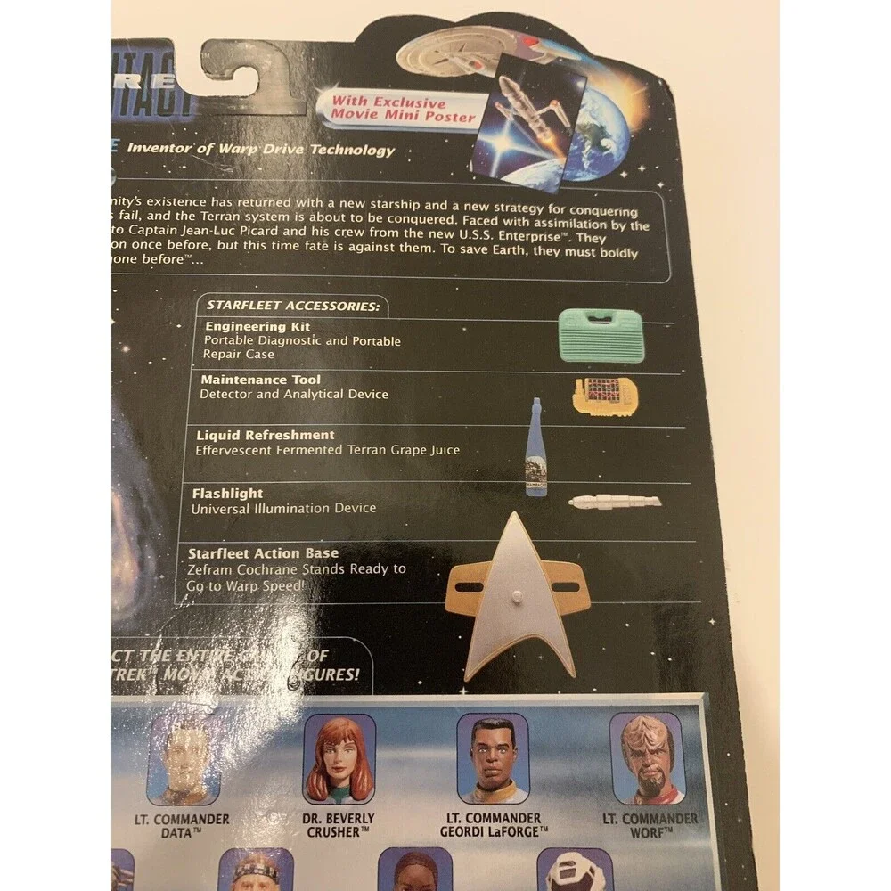 Playmates Star Trek First Contact Zefram Cochrane Action Figure NEW